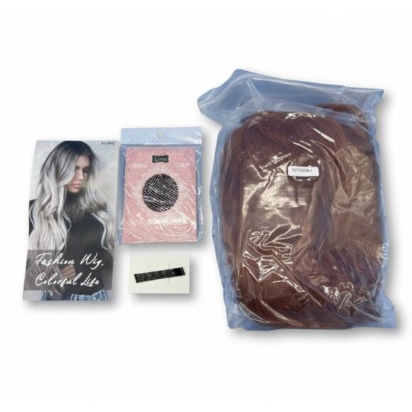 Lonai Long Red Costume Party Wig With Wig Cap - Picture 1 of 5